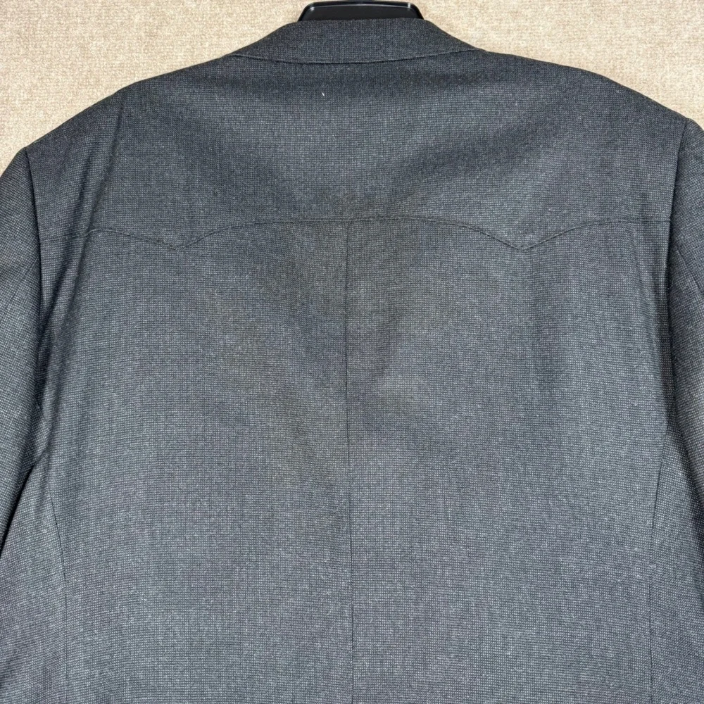 VTG Red Sky Santa Fe-424 Mens Western Blazer Charcoal Gray Cowboy Sport Coat 46R